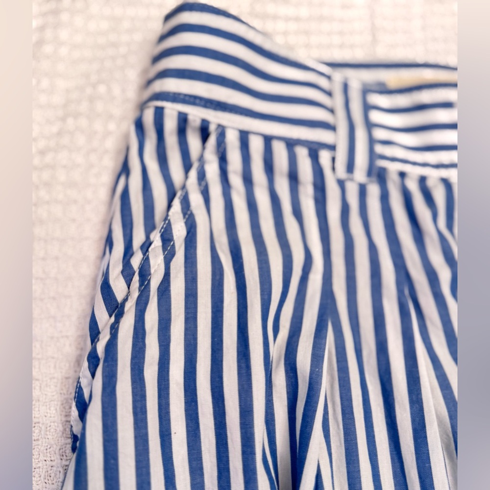 Sézane Clarine Flared Midi Skirt | Blue & White Striped| FR 34 / US 2 Twice Worn - Picture 8 of 9